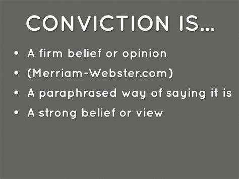 What Is Conviction Mean